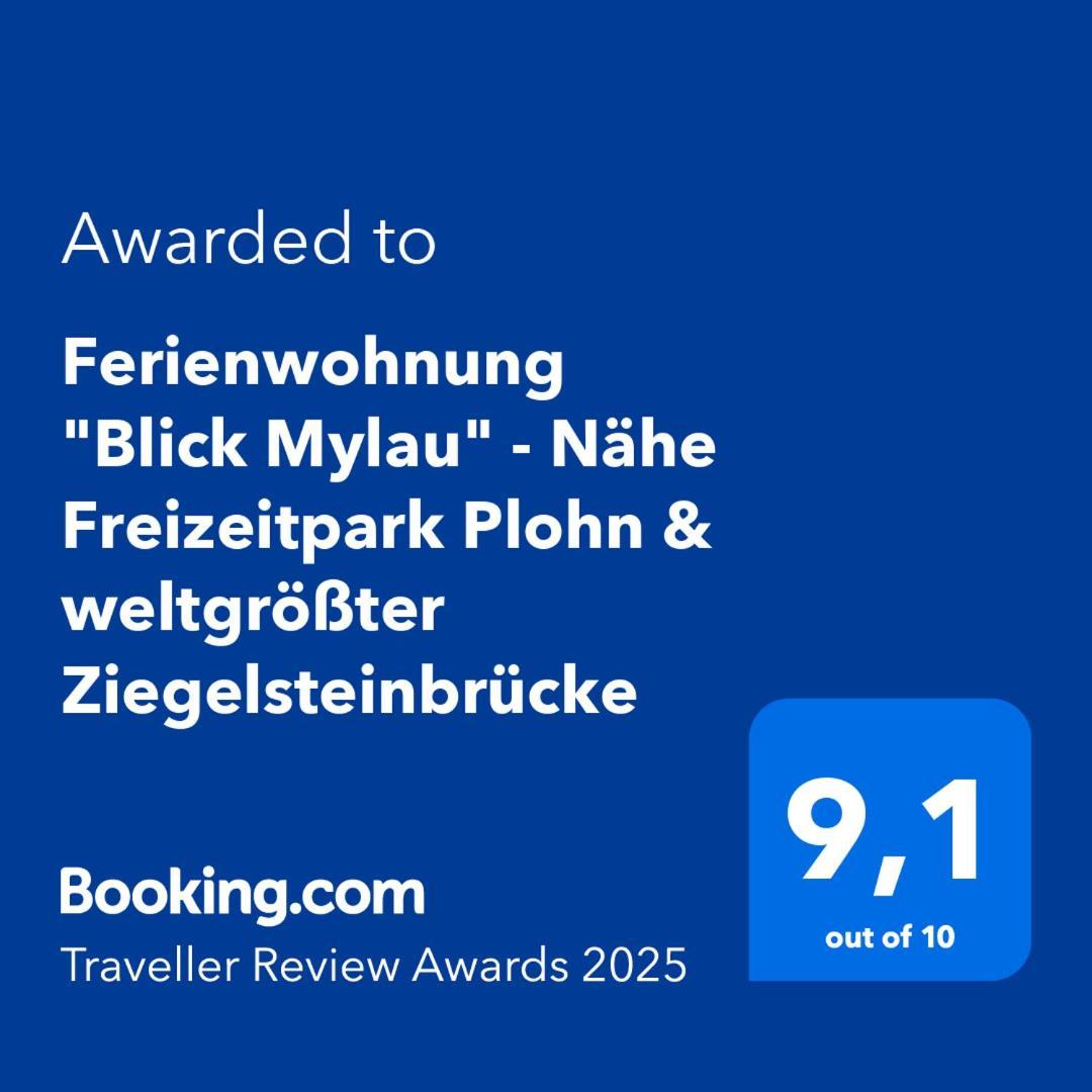 Ferienwohnung "Blick Mylau" - Naehe Freizeitpark Plohn & Weltgroesster Ziegelsteinbruecke Reichenbach im Vogtland Buitenkant foto